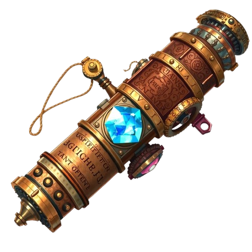 Isekai_anime_style_painting__overhead_bird_s_eye_view_of_a_dwarven_contraption__a_long_metallic_cylinder_with_etched_inscriptions__detailed_gears__and_a_brilliant_gemstone__showcasing_ancient_magic_an.png300
